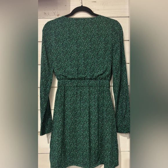 Sanctuary - Anthropology Stay The Night Long Sleeve Wrap Dress Emerald Leo Sz 2 - Picture 4 of 12